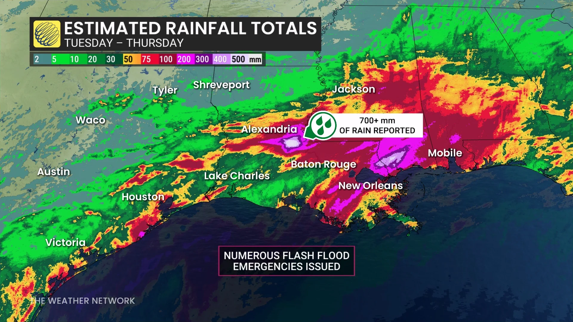 Louisiana Rainfall Accumulation