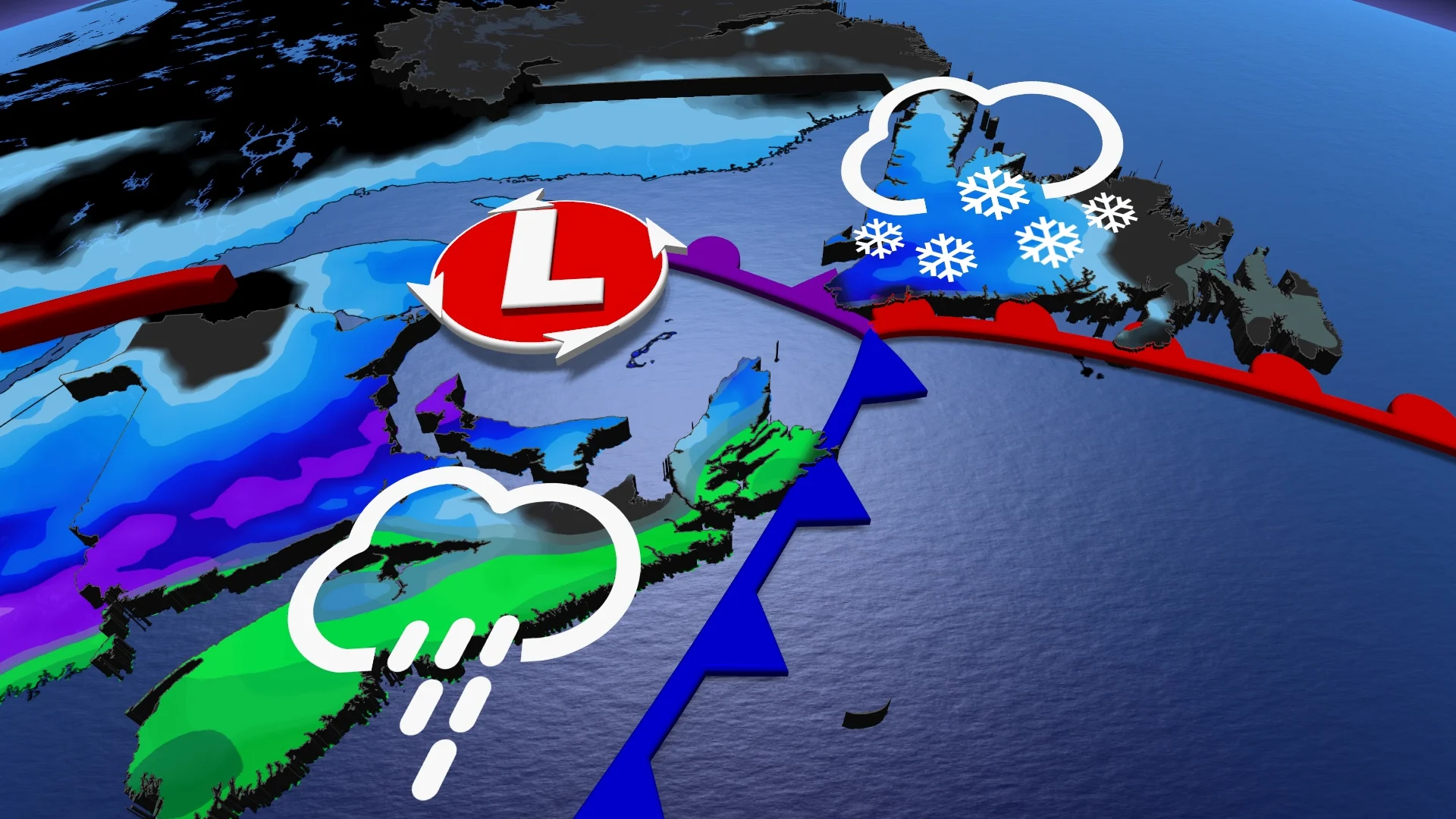 East Coast sees poor travel with fast, wintry blast of 10+ cm of snow, rain