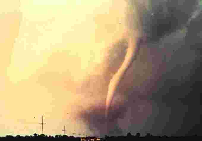 The first tornado captured by the NSSL Doppler radar and NSSL chase personnel. 