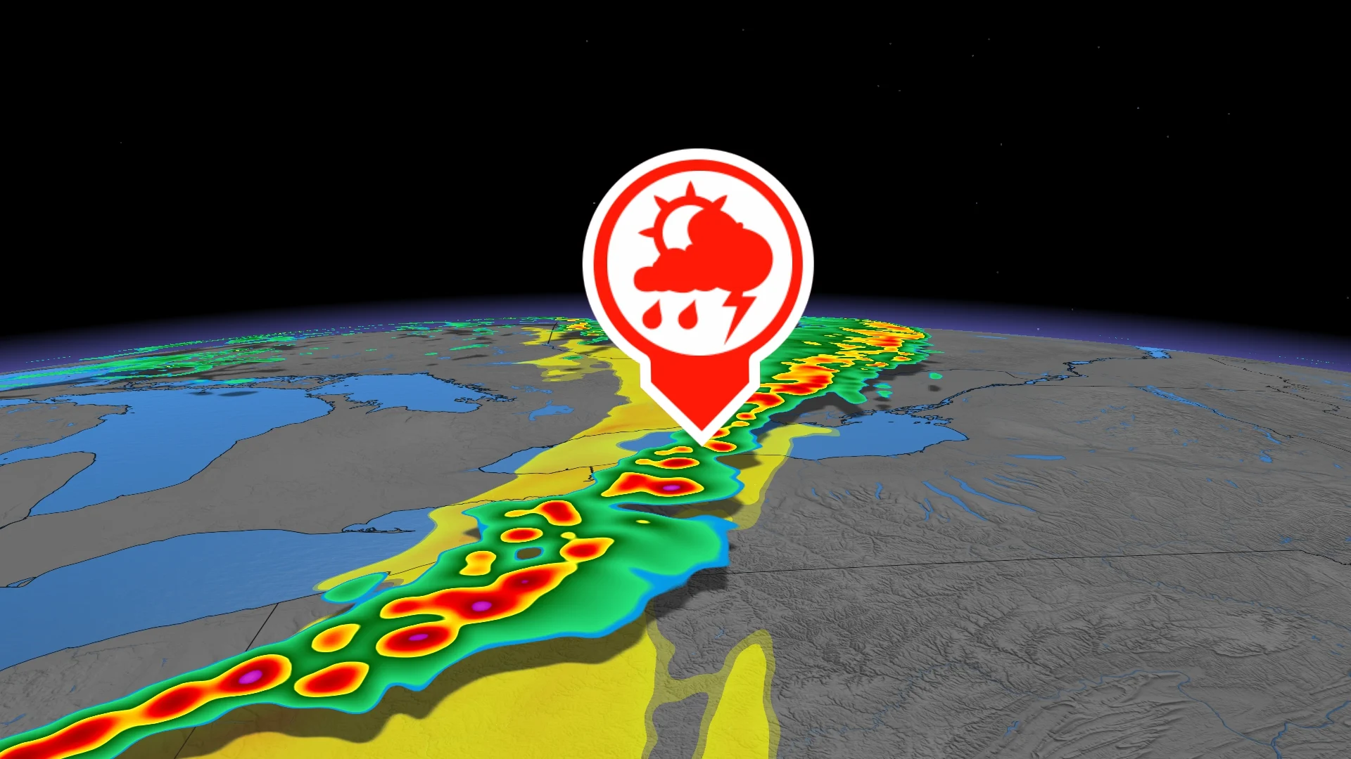 Un important risque d’orages violents aux portes du Québec dimanche