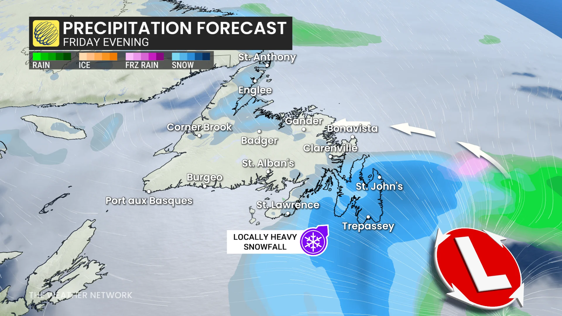 Baron - NL precipitation Friday evening - April 23