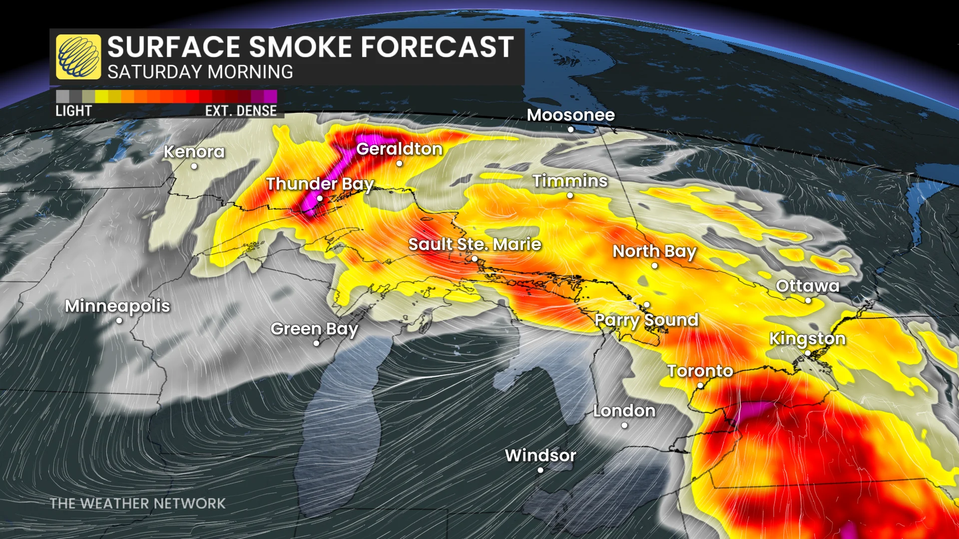 Baron - Saturday morning surface smoke forecast - July 17