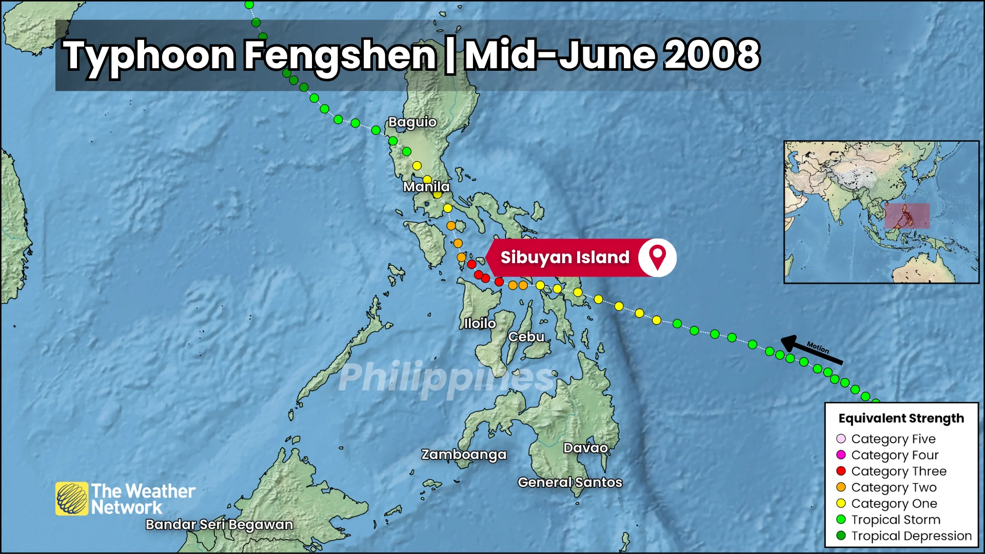 Typhoon Fengshen Philippines Track 2008