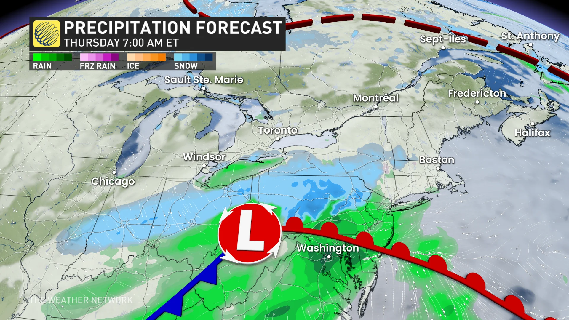 Baron - Ontario Thursday precipitation - Nov26