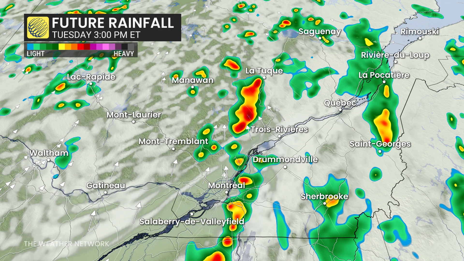 Baron - Quebec precipitation Tuesday afternoon - June10