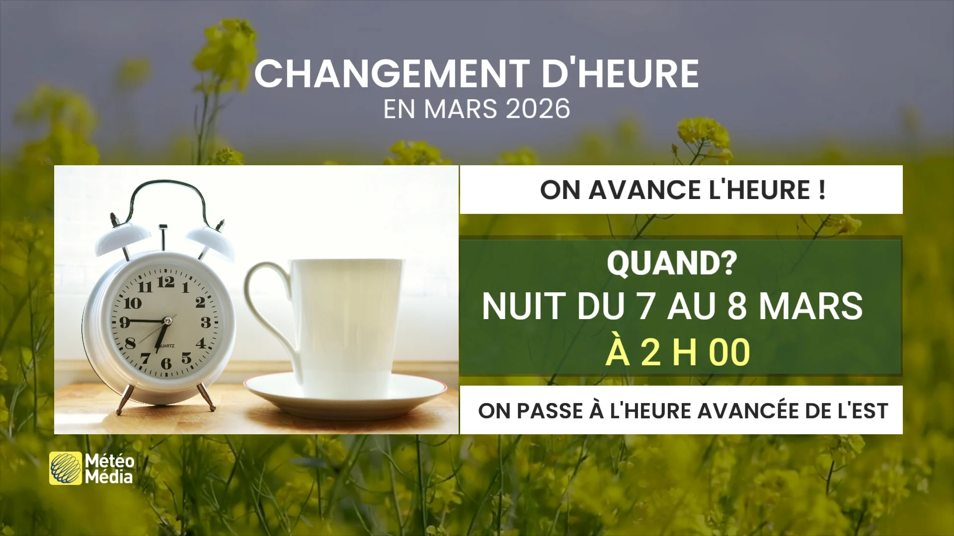 changement d'heure mars 2026