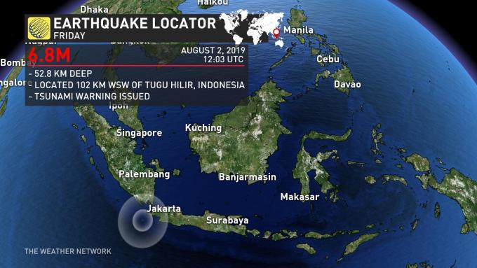 The Weather Network Strong Earthquake Hits Sea Off Indonesia