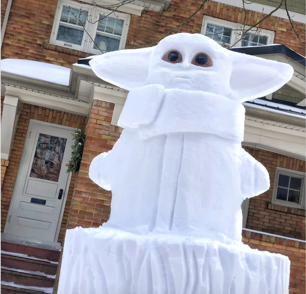 Baby Yoda ice sculpture. COURTESY: Matt Morris /Snowbank Productions. Submitted.