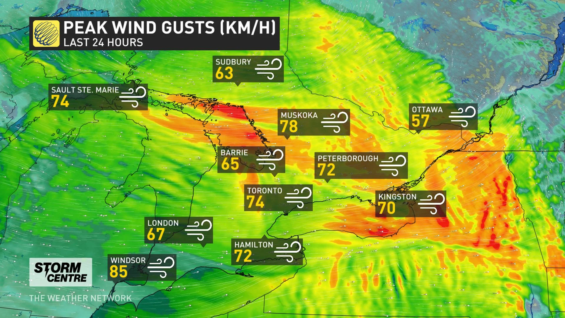 April 13, 2020 - Strong wind gusts