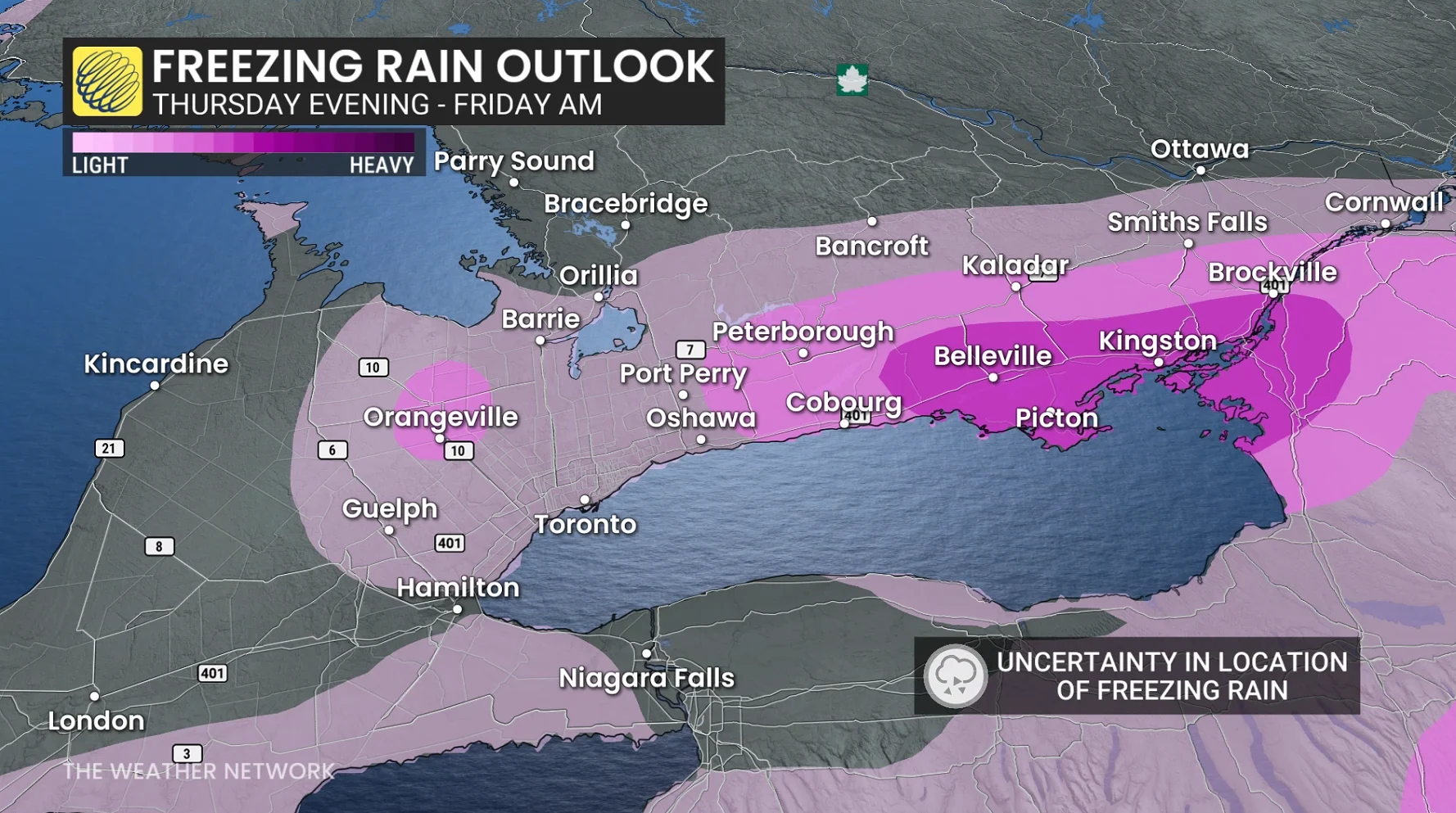 Southern Ontario forecast Thursday evening freezing rain outlook - March 4, 2026 (reload)