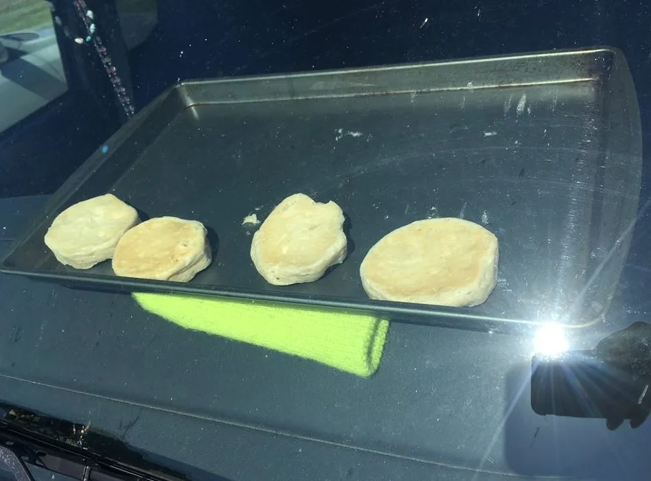 Scorching heat in Nebraska was enough to bake biscuits in car