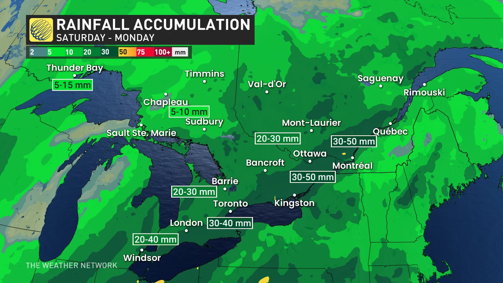 ontario rainfall accumulation