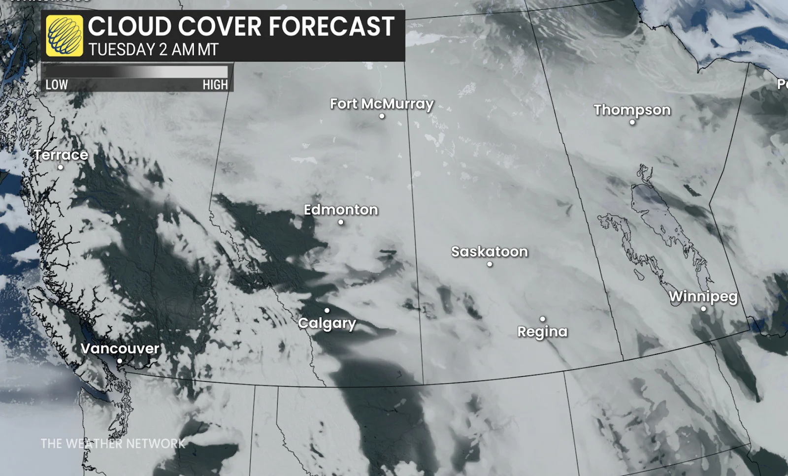 Cloud Forecast - West - Dec 9 2 MT