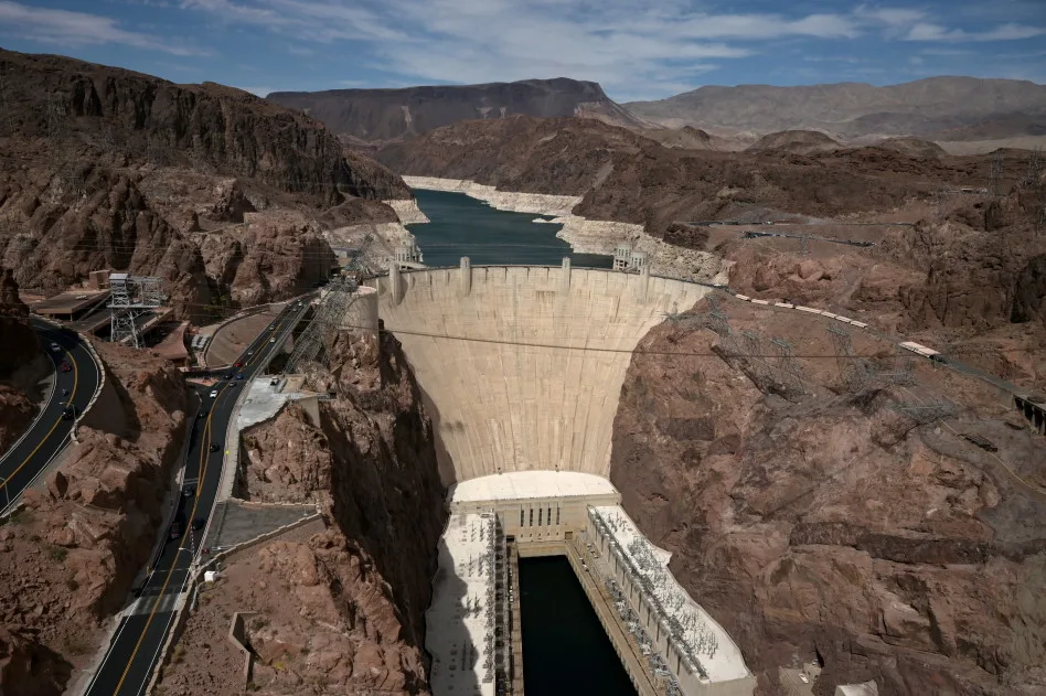 REUTERS: Low water levels due to drought are seen in the Hoover Dam reservoir of Lake Mead near Las Vegas, Nevada, U.S. June 9, 2021. Picture taken June 9, 2021. REUTERS/Bridget Bennett