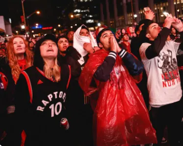 Braving the elements for the love of the Toronto Raptors