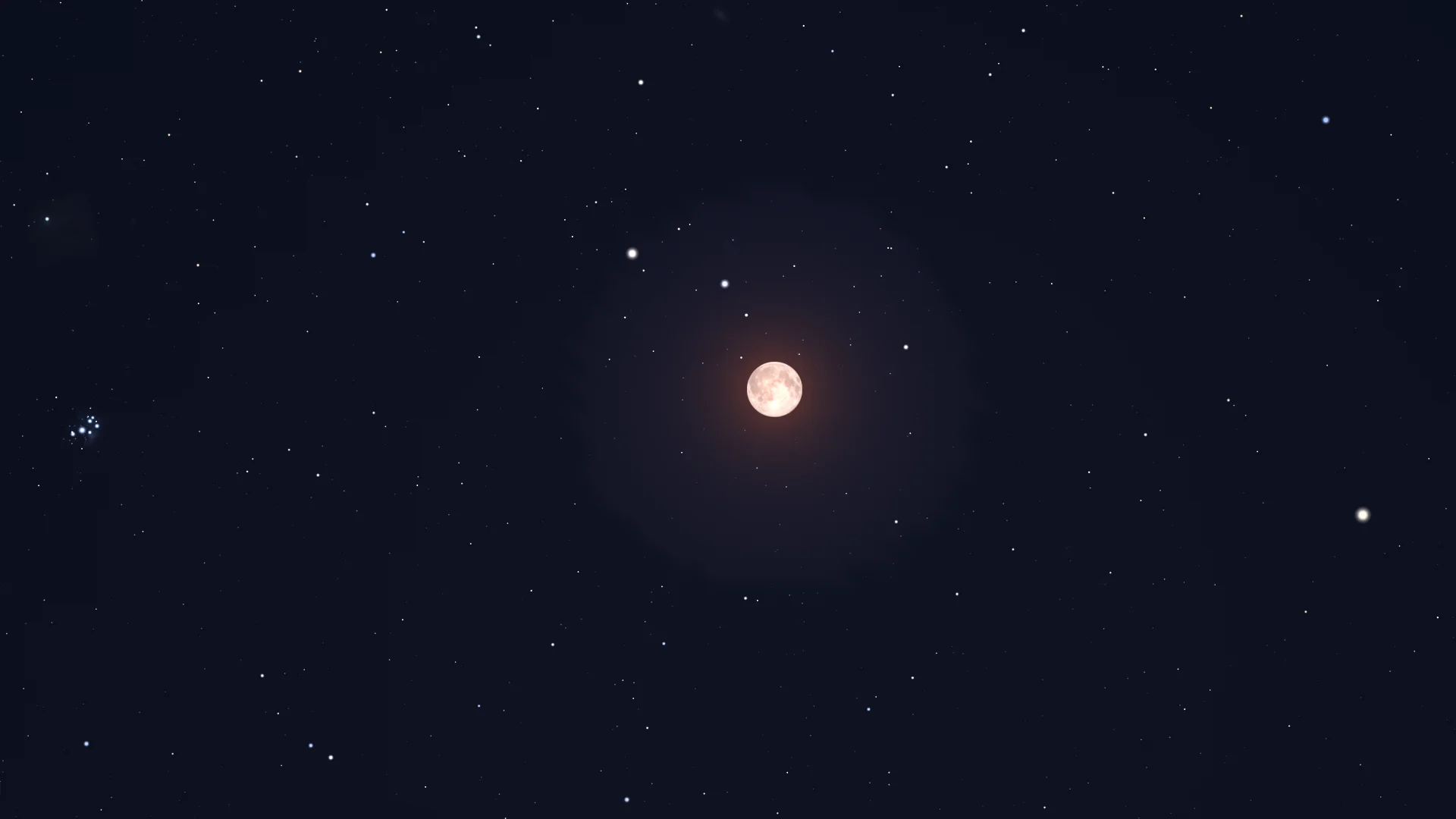 Hunters Moon 2026 with Saturn and the Pleiades