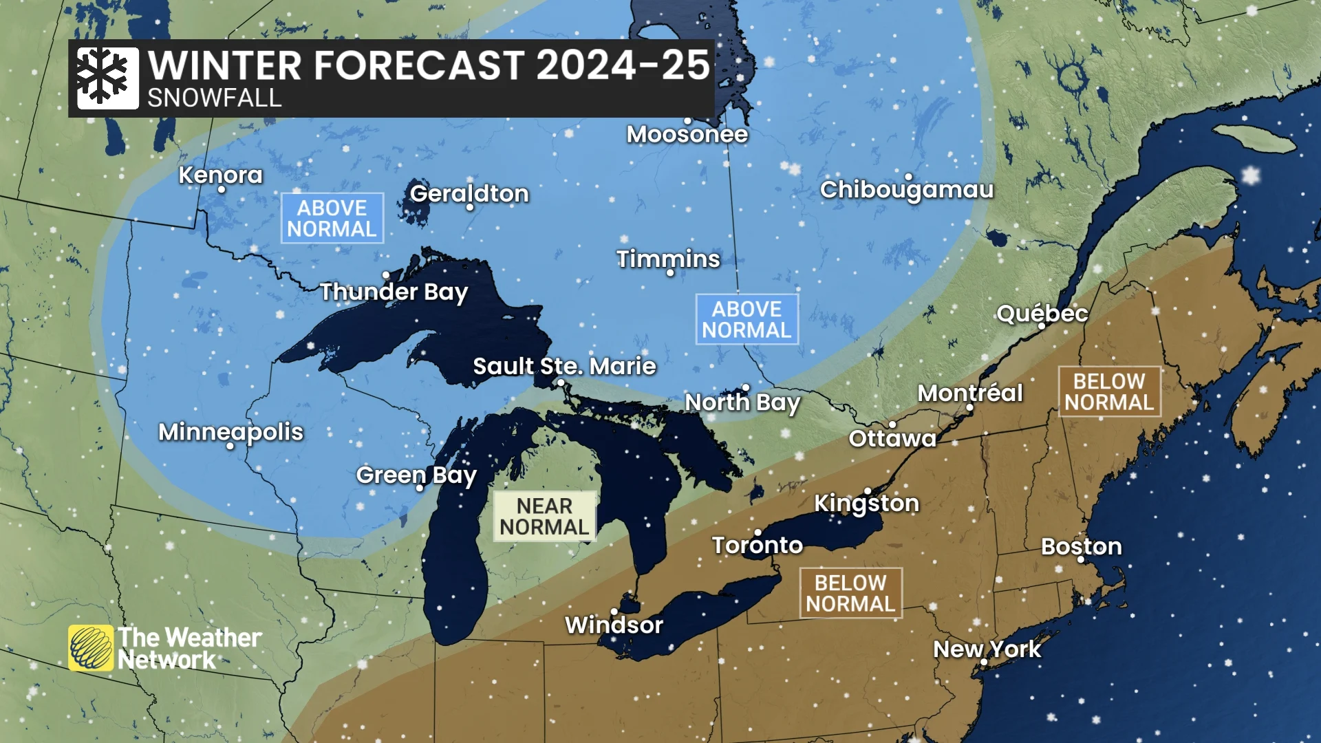 2024-25 Winter Forecast: Snowfall forecast for Ontario