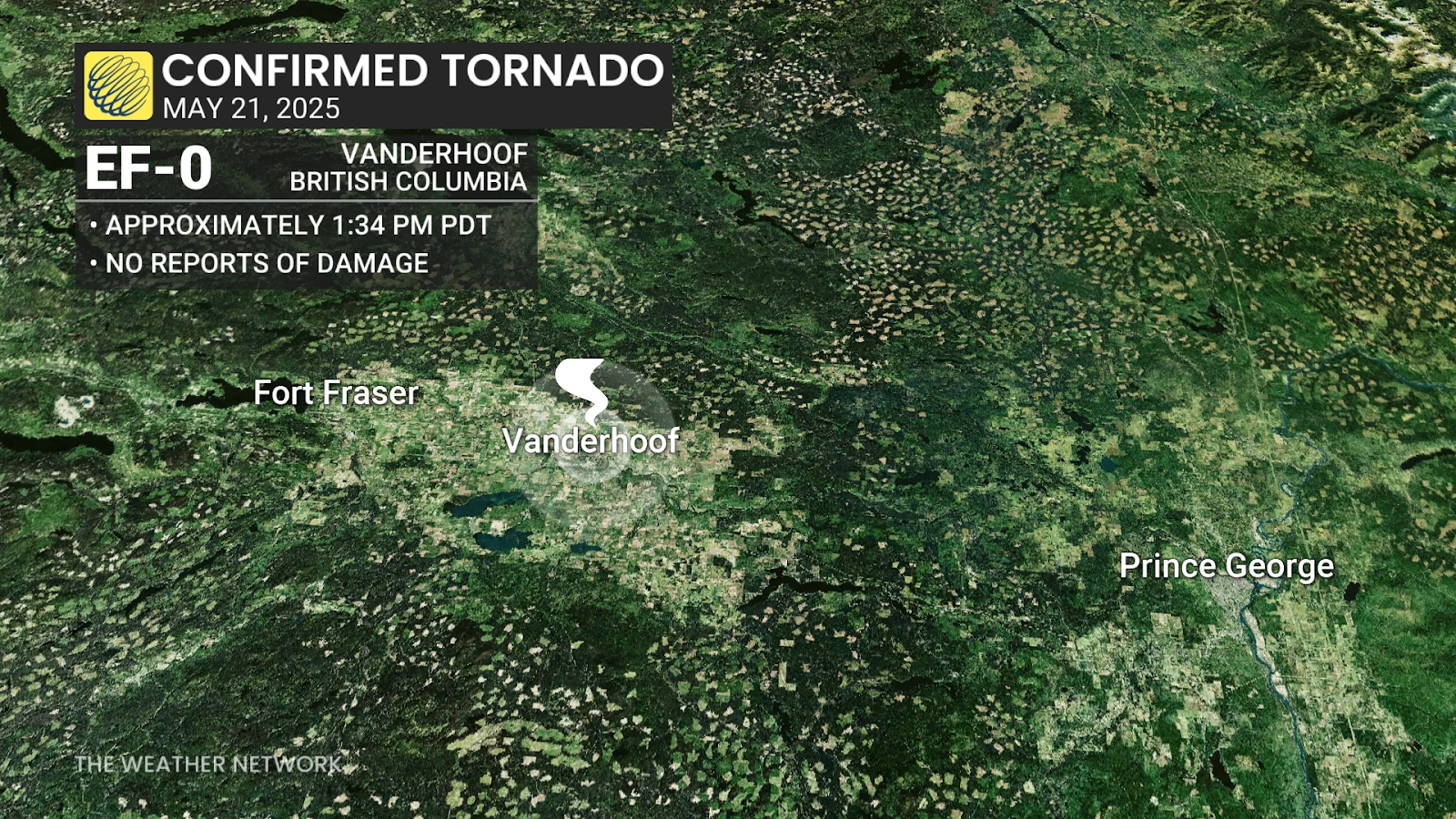 BC Landspout Tornado May 21 2025