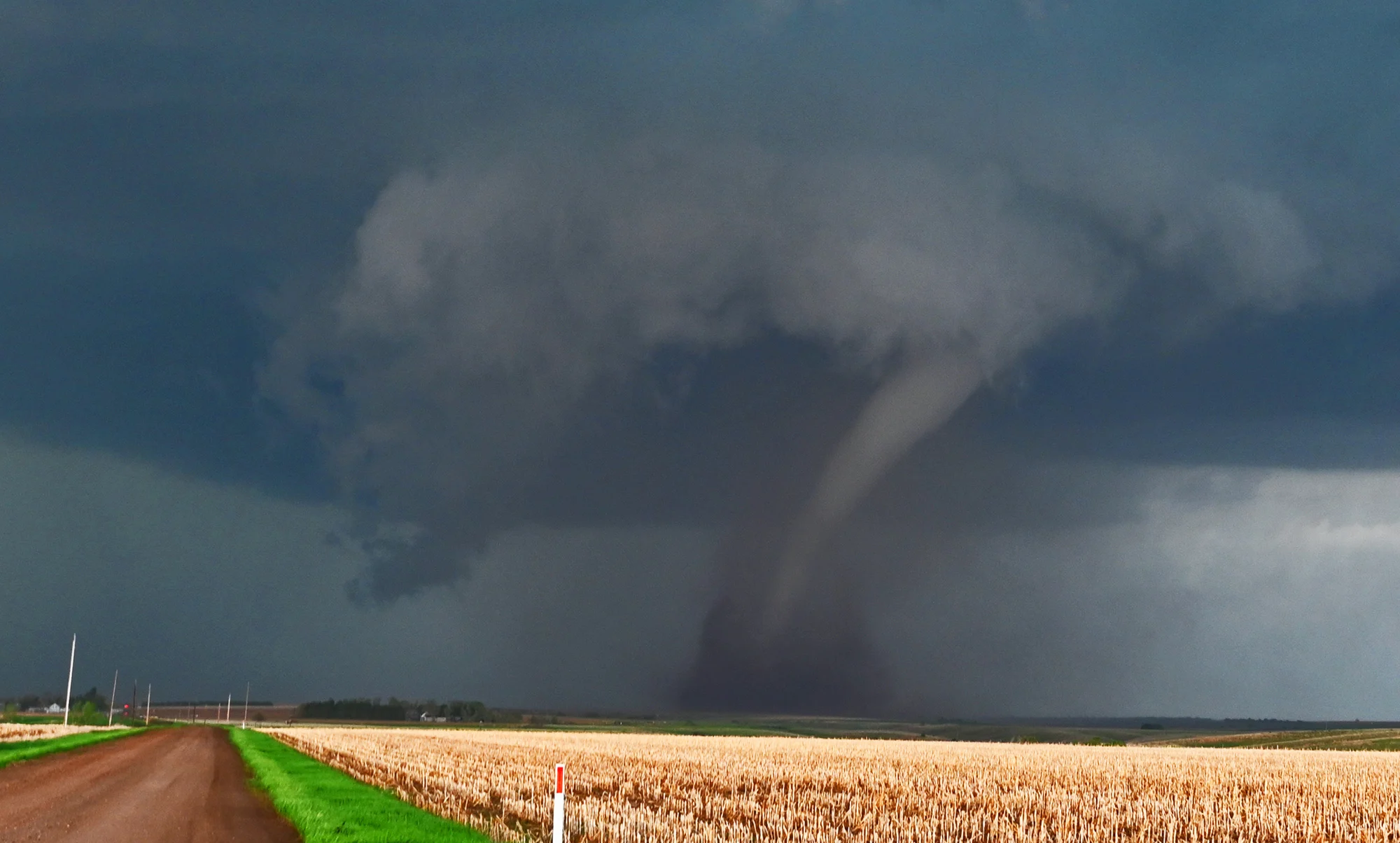 A tornado tears across the Oklahoma landscape in 2019. (Mark Robinson
