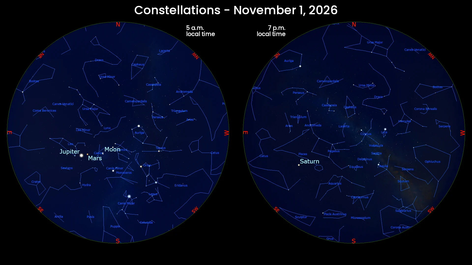 November 1st 2026 Constellations