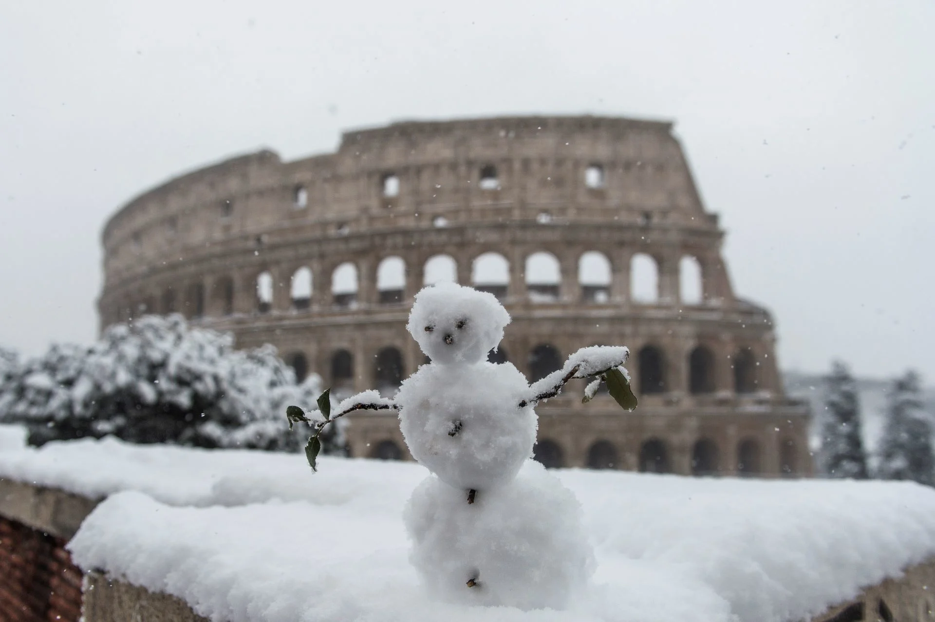 La fonte de l'Arctique responsable de la neige sur Rome