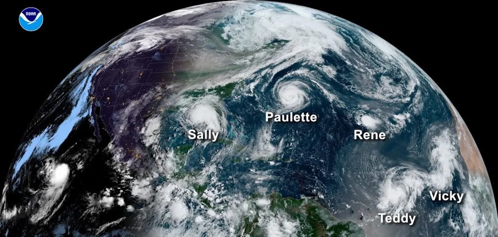 NOAA/ 2020 Atlantic hurricanes
