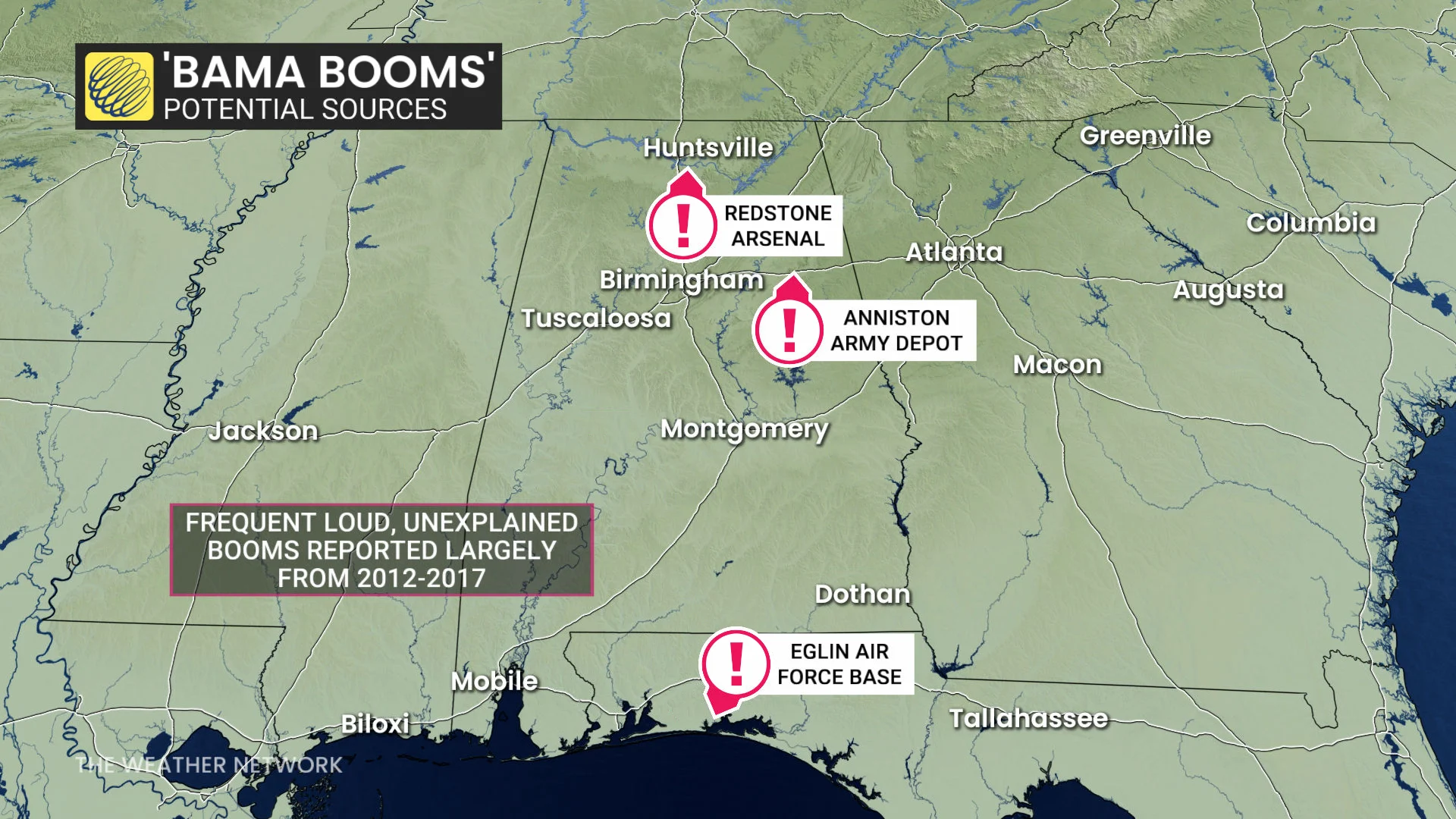 Bama Booms Potential Sources