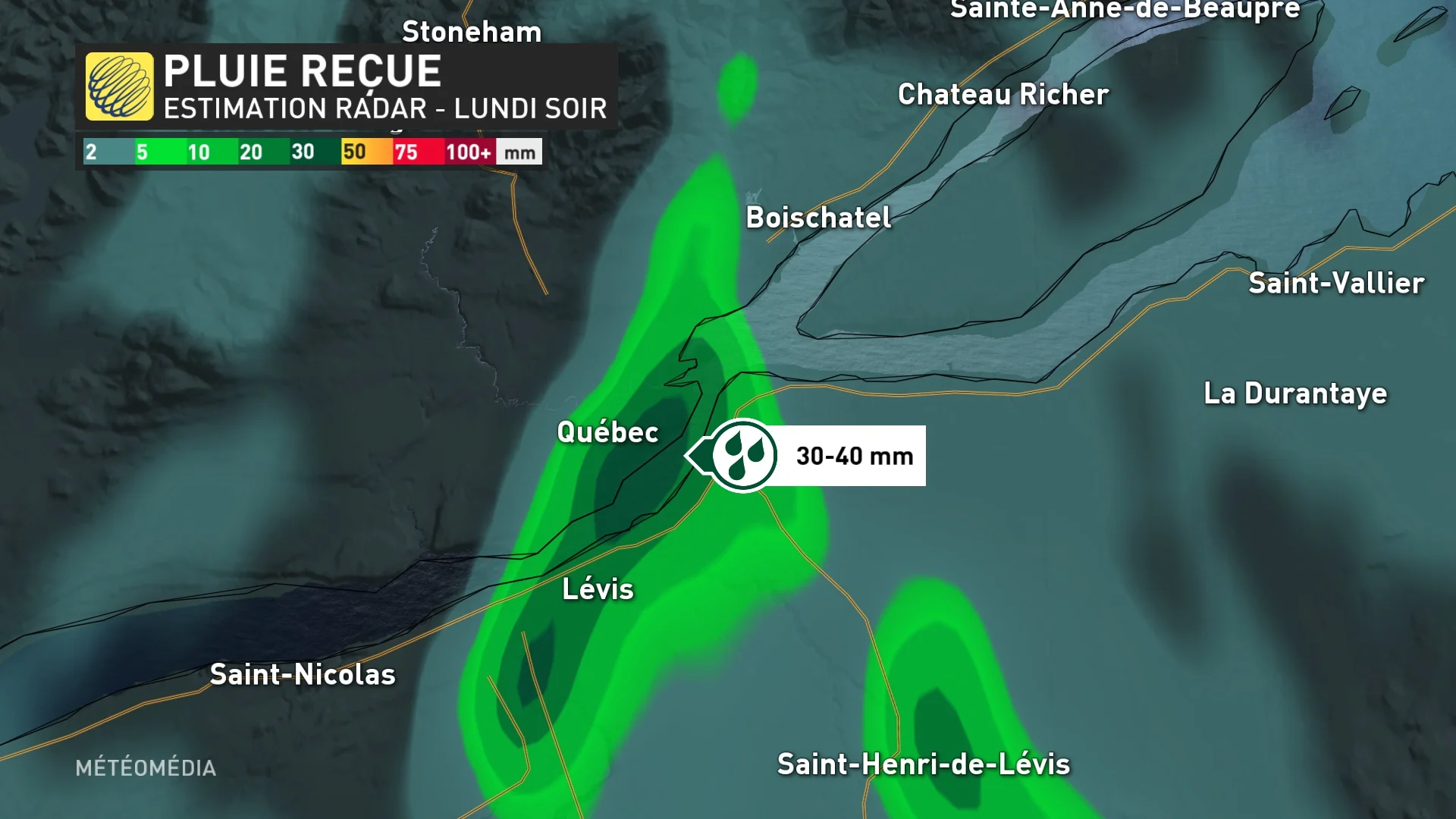Forte pluie à Québec inondations rapportées MétéoMédia