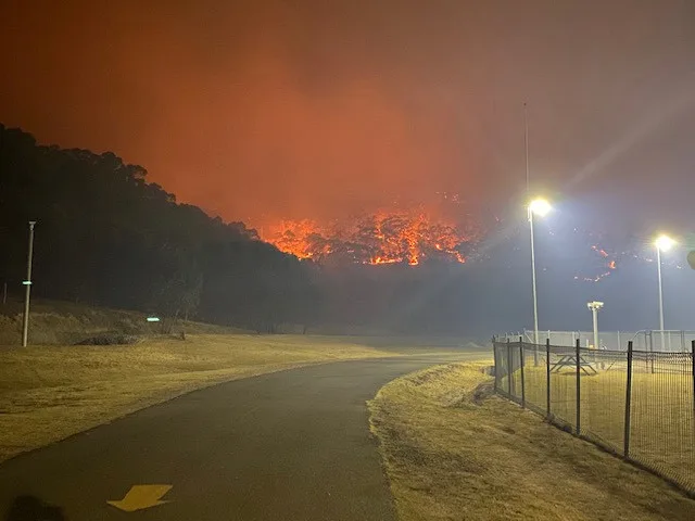 Bushfire near Australia prison Department of Justice New South Wales via REUTERS
