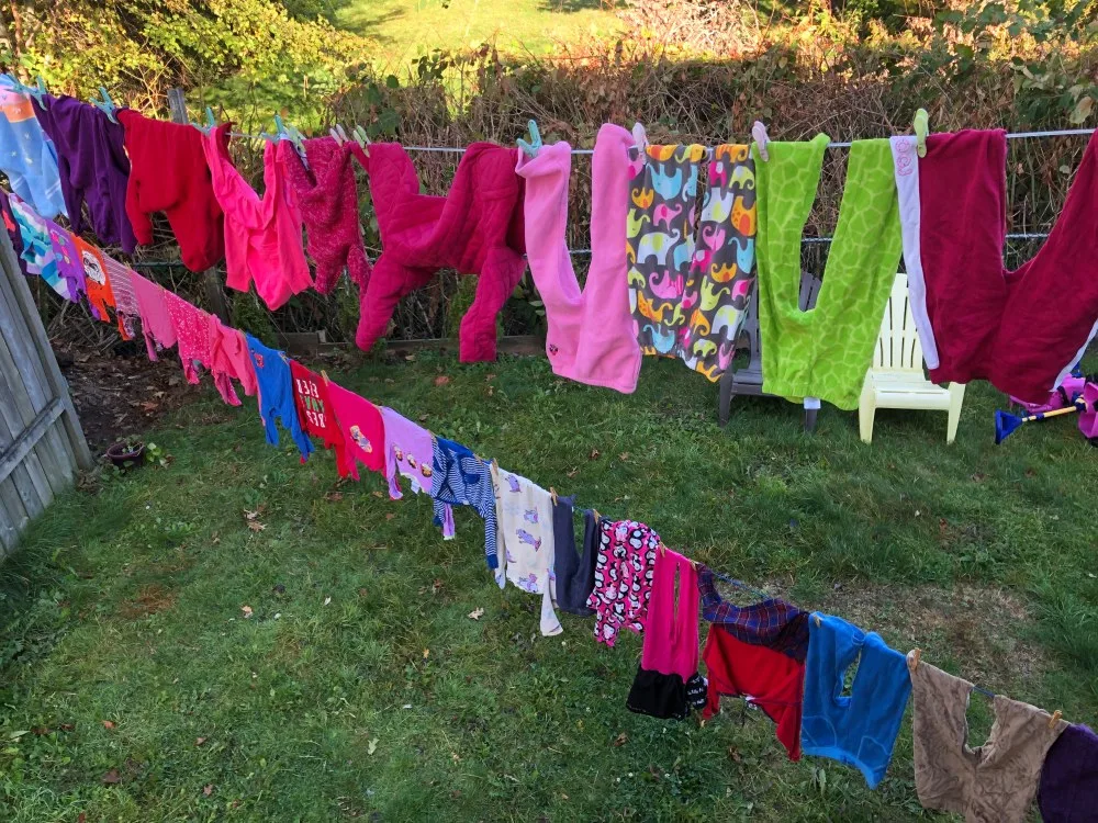 How cold is too cold to dry your clothes out on the line?