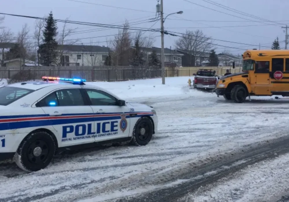 School bus collides with truck in St. John's amid wind, snow