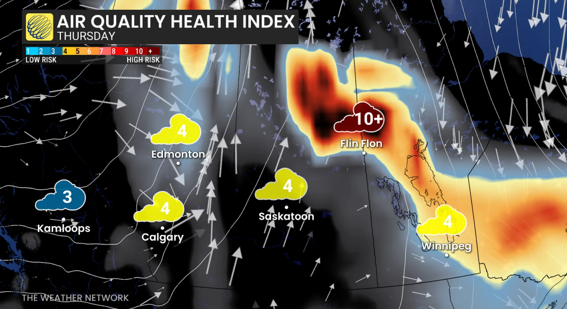 Air Quality Index on the Prairies, Flin Flon. Updated: May 29, 2025
