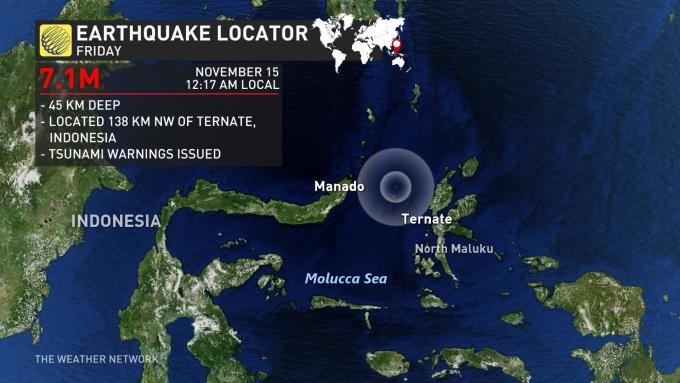 The Weather Network Tsunami Threat Passes After 7 1 Magnitude