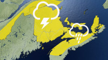 Rain, thunderstorms and snow start the weekend on the East Coast