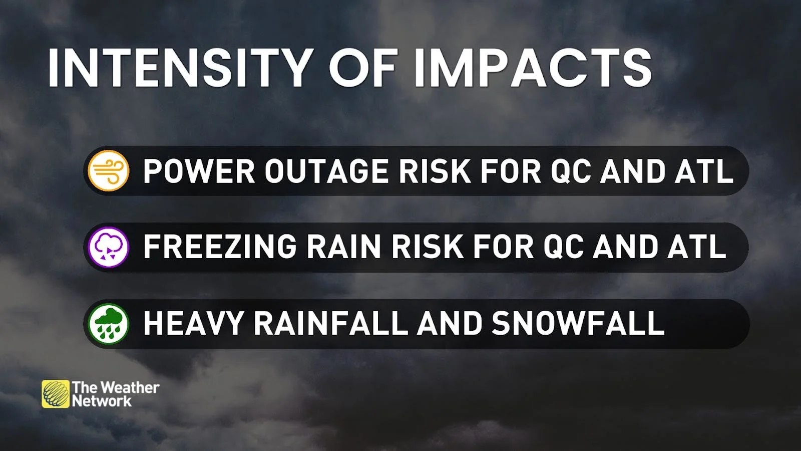 Eastern Canada weather bomb impacts graphic - Dec. 9, 2024
