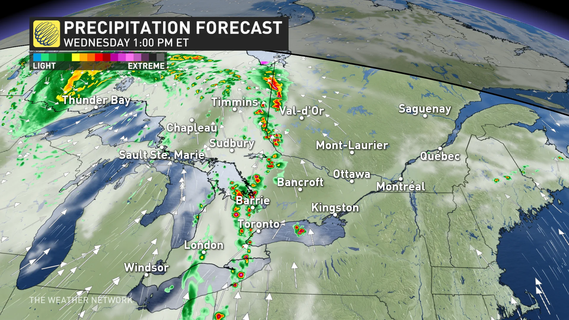 Ontario precipitation timing Wednesday afternoon_May 21