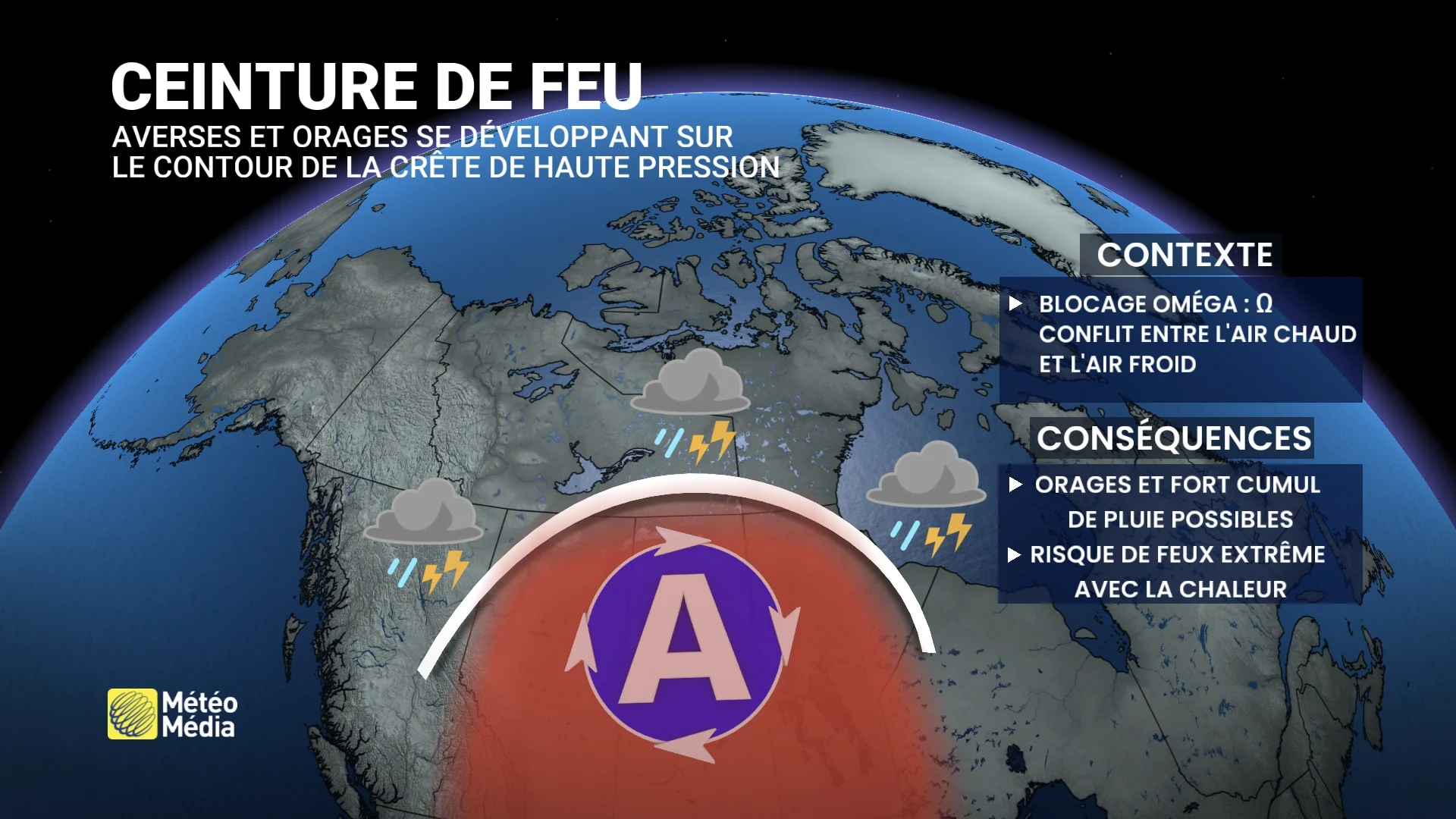 Le cercle de feu risque de générer des orages violents… et des feux