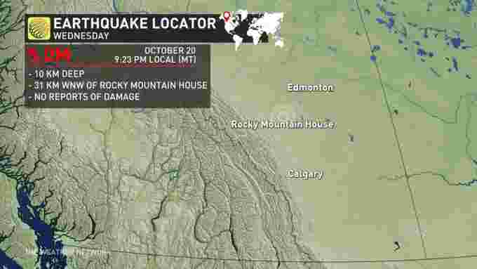 Alberta Earthquake Rocky Mountain House