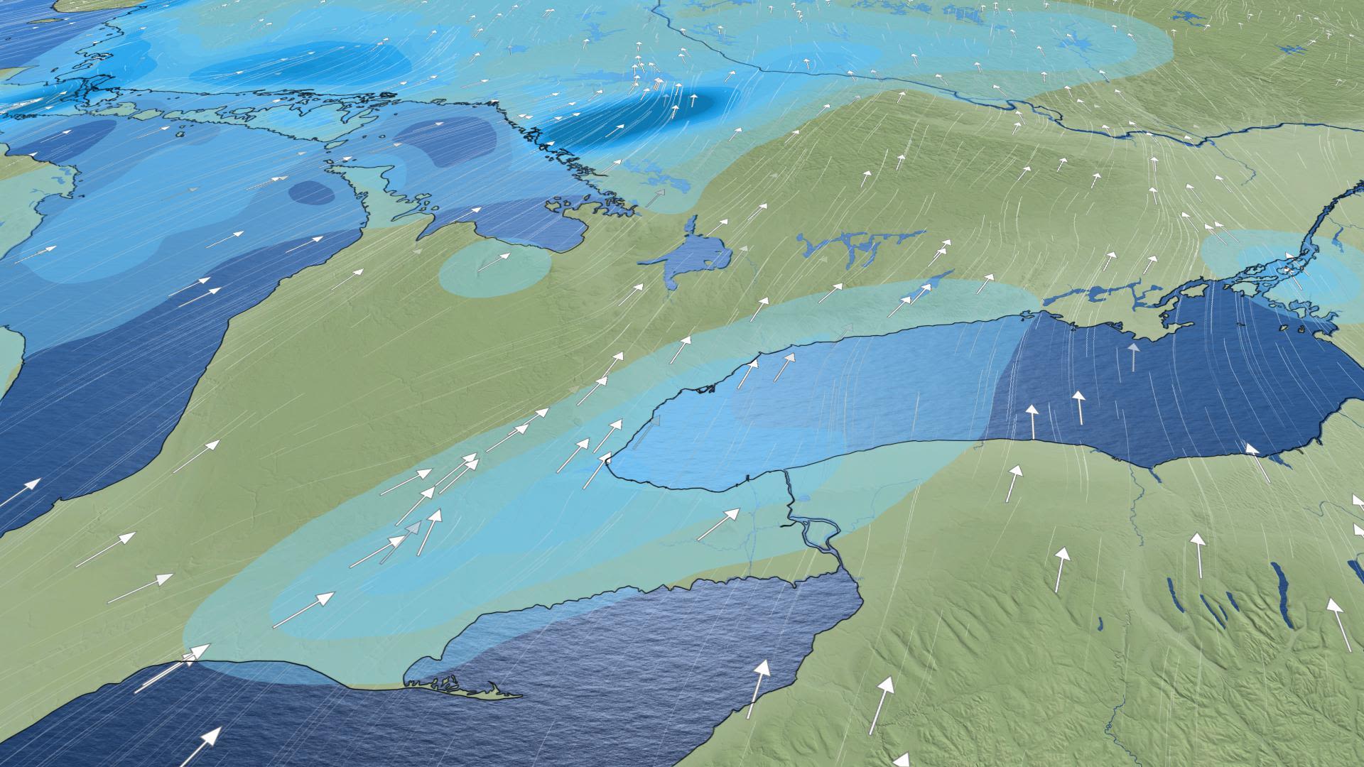 Ontario: Shifting squalls ahead of widespread snow risk Monday - The ...