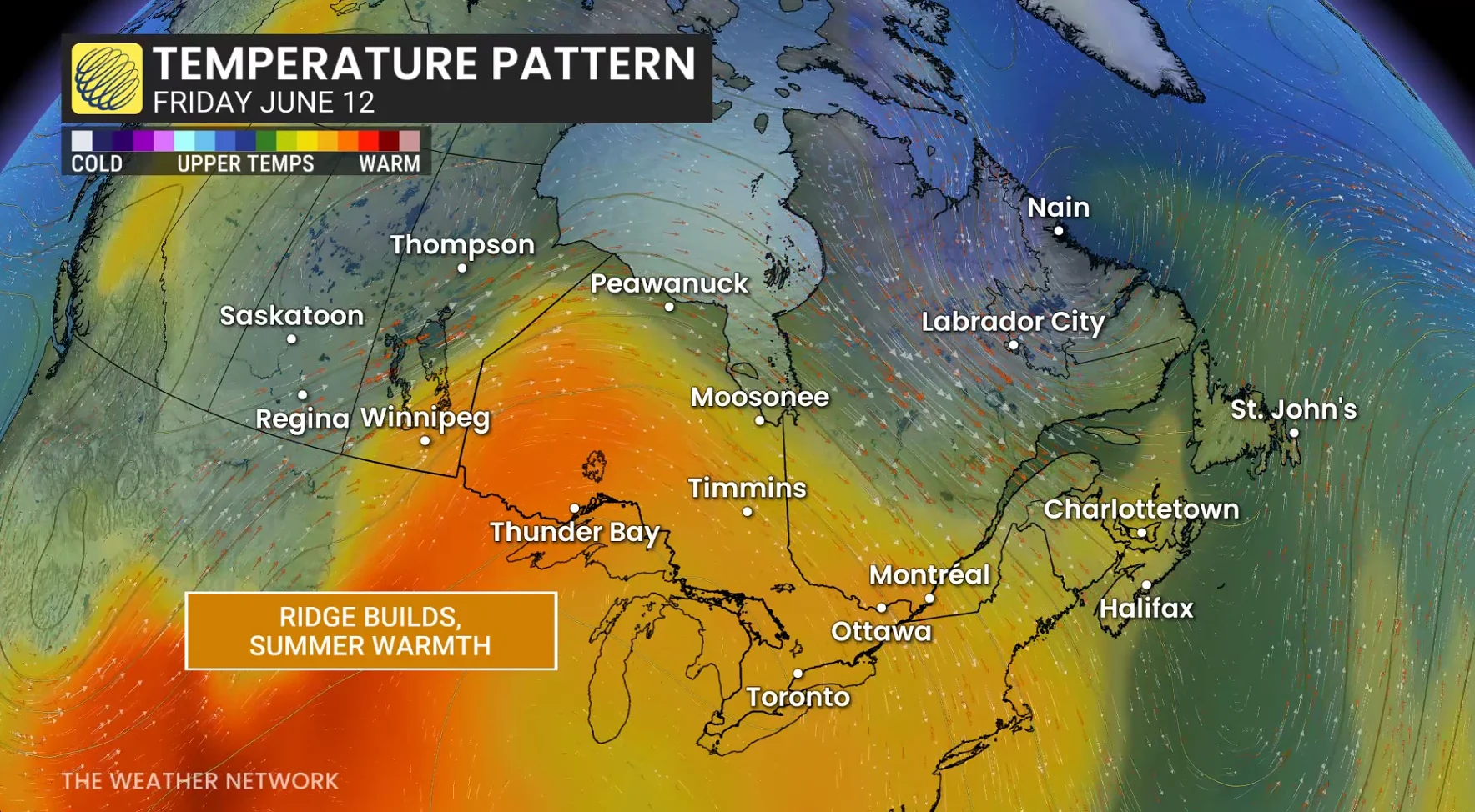 Baron - Temperature pattern Friday Ontario - June 4
