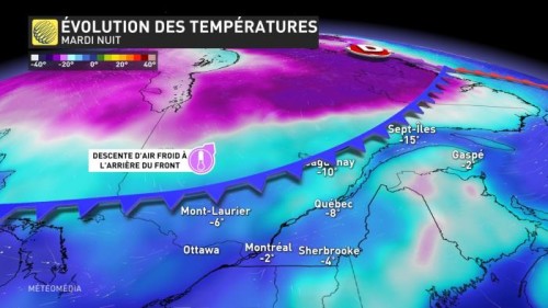 Descente d'air froid en fin de semaine : chute des températures