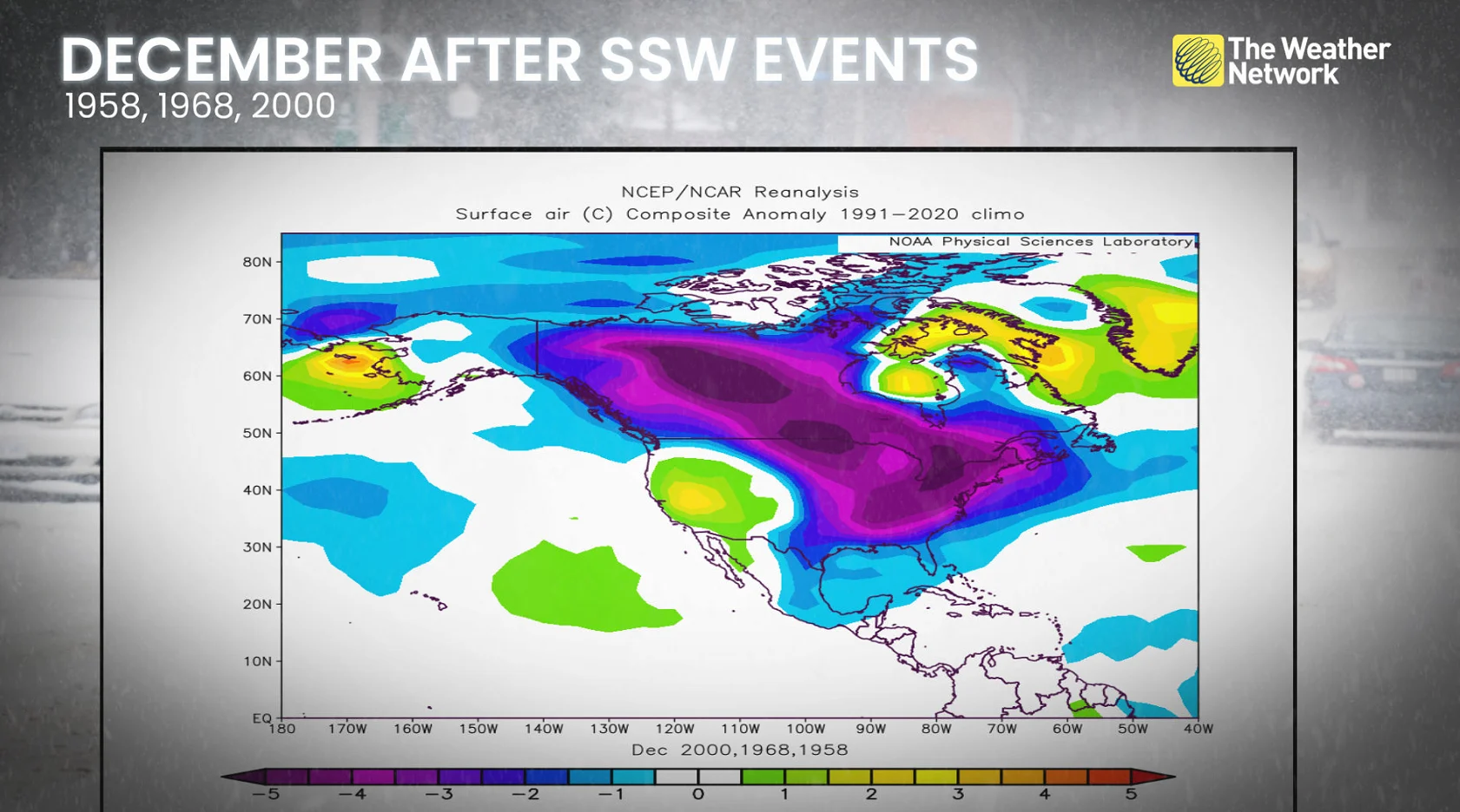 December after SSW (sudden stratospheric warming) events