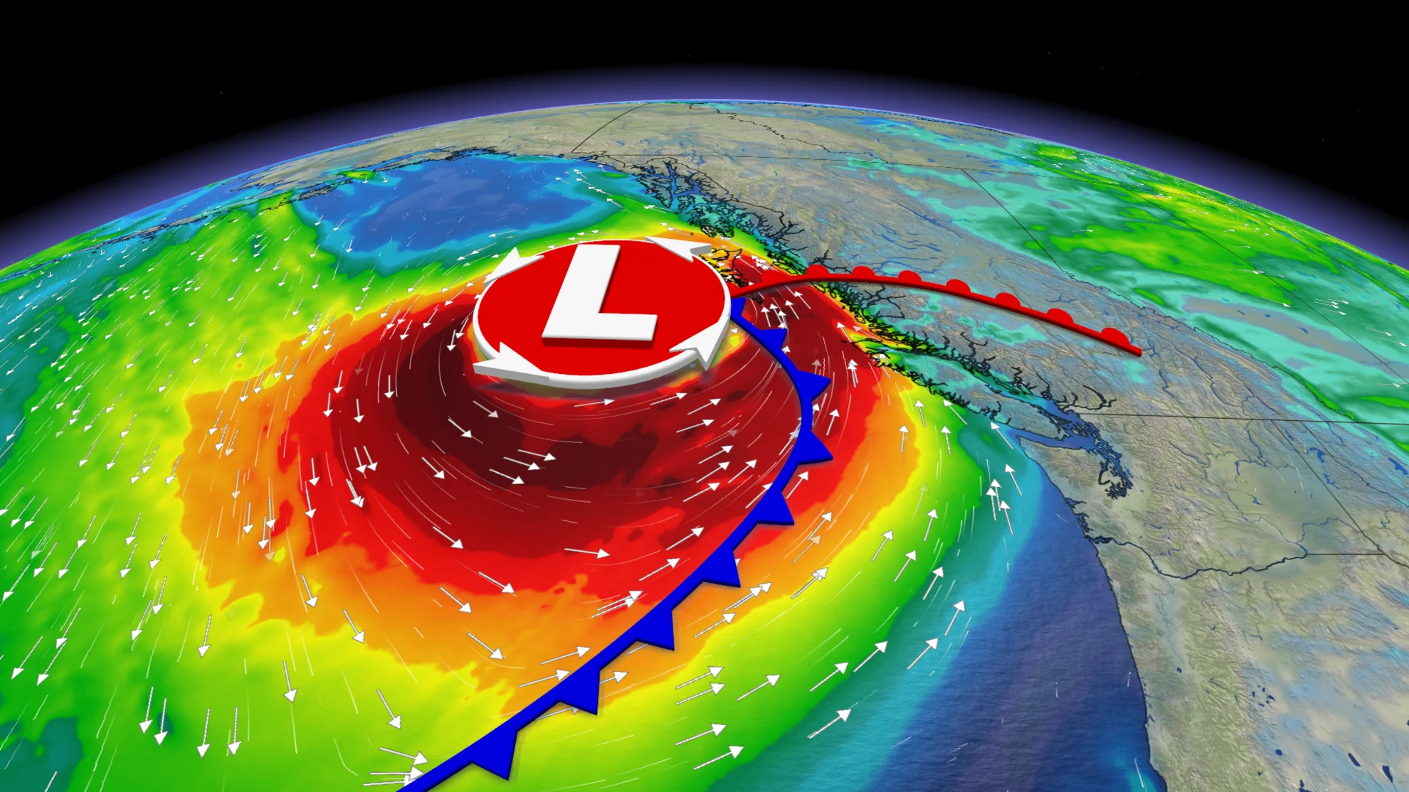 Atmospheric river wrings out across b c and a windier system is