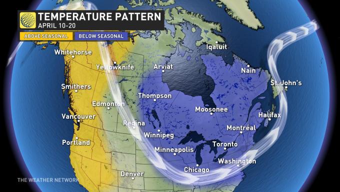 The Weather Network April Sustained Warmth In Jeopardy For