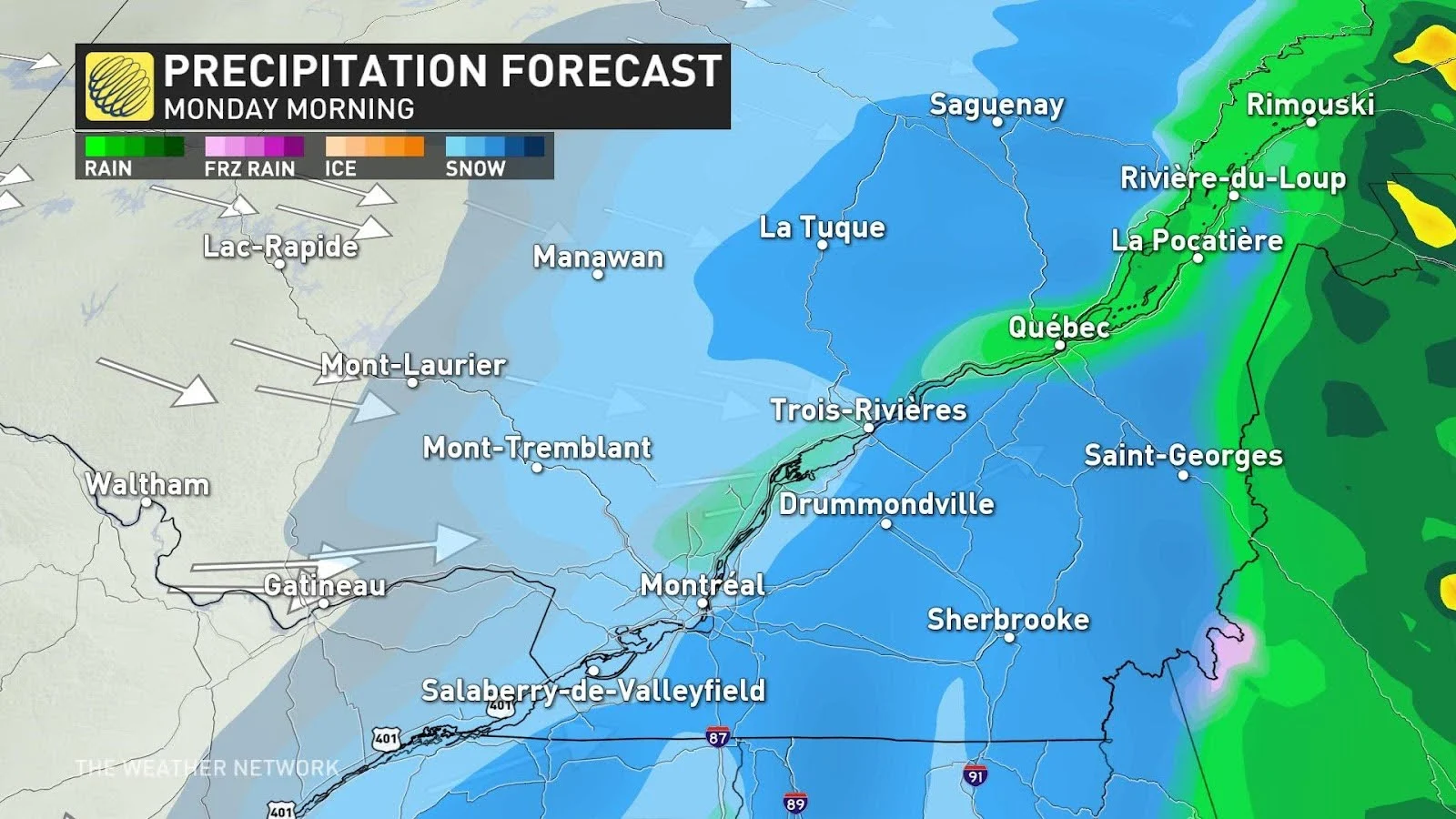 Quebec precip forecast