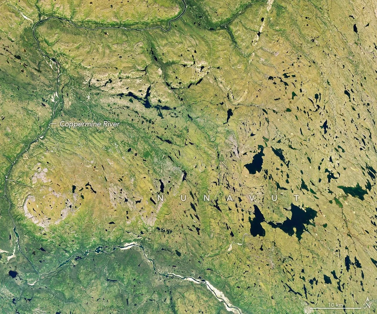 Kugluktuk-Coppermine-River-northerncanada oli2 20260727-NASA-Landsat9