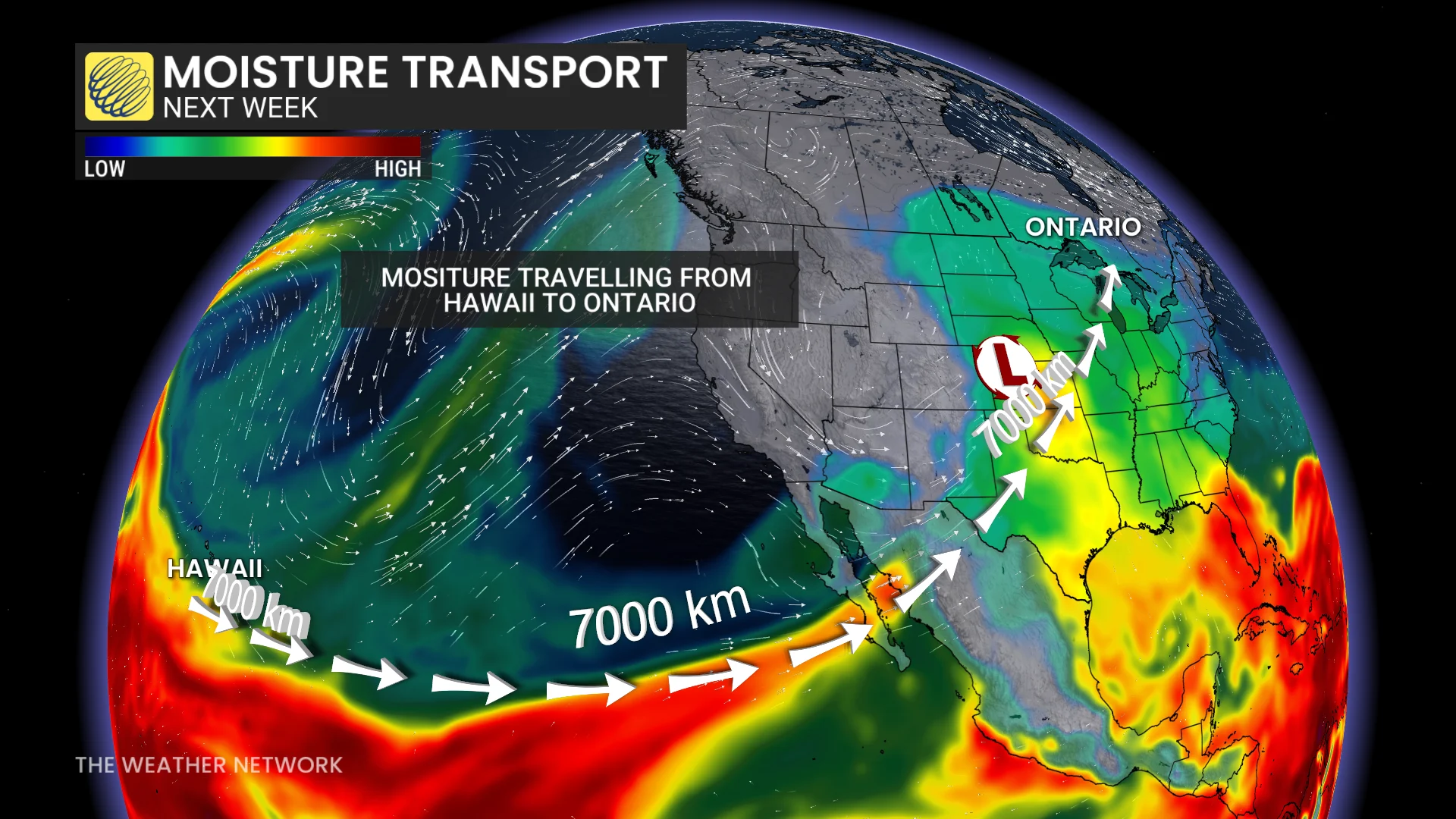 Moisture Transport Next Week