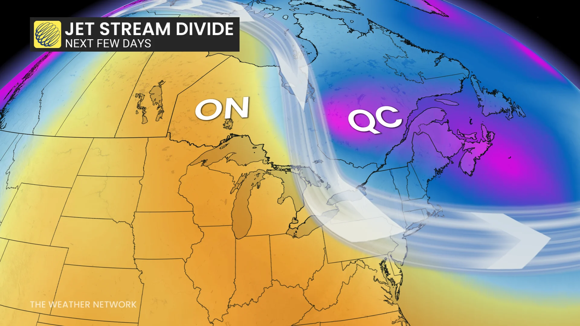 Ontario upper level pattern Friday