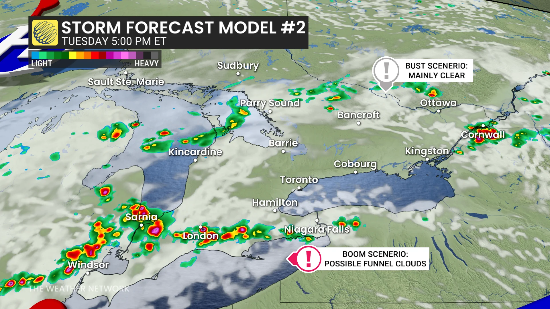 Ontario Tuesday storm forecast model No. 2