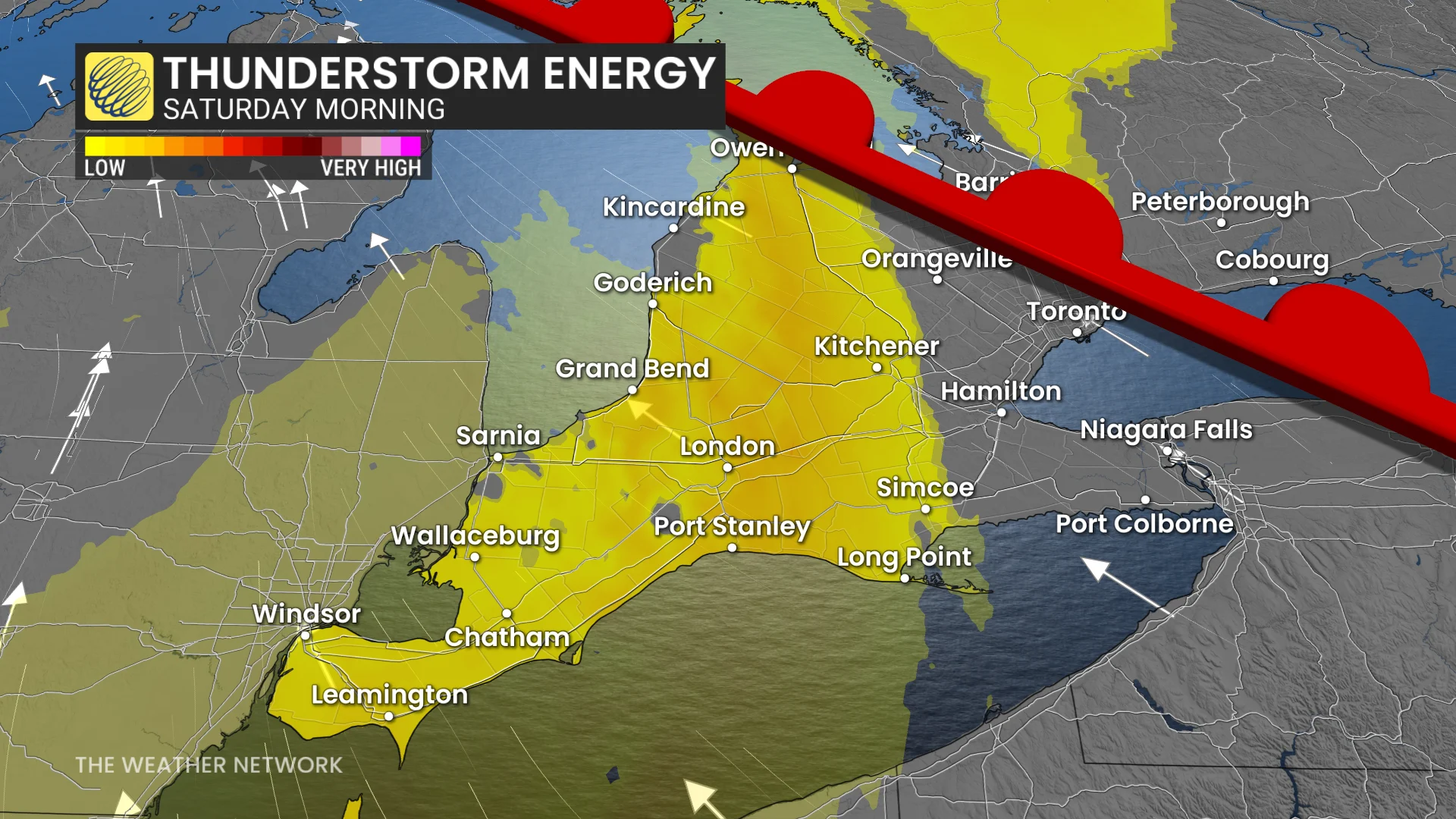 Baron - Southern Ontario Saturday morning thunderstorm energy - Mar14